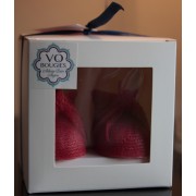 Trop mignons! Petits chaussons tricotés rouge (Bougies) pour un cadeau de naissance 