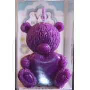 Bougie en forme de petit ours violet