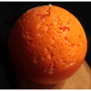 Bougie Boule dentelle orange parfumée à la fleur d'oranger diam 12 cm